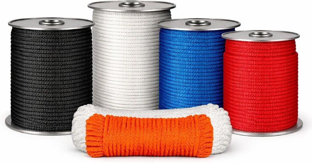 Solid Braid Nylon Rope – 100% Nylon Utility Rope – Strong, Durable, Knot-Reta...