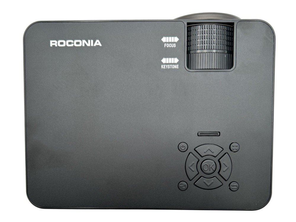 Roconia 1080P WiFi Bluetooth Projector Black