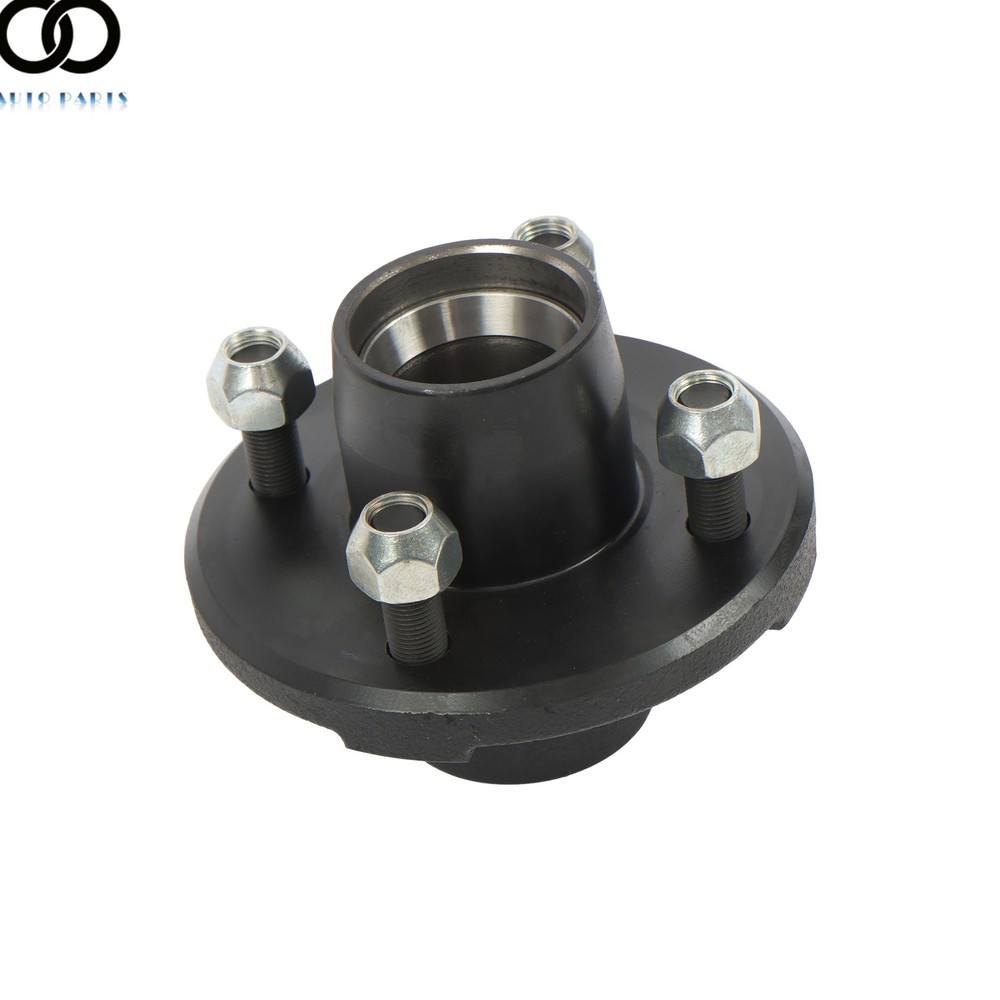 Pair of 4 Bolt on 4" Trailer Hub &1-1/16" Straight Square Shaft Spindle Assembly