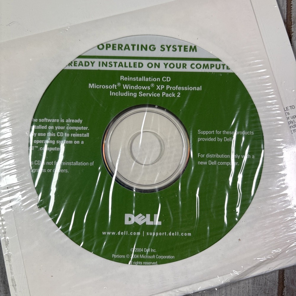 Microsoft Windows XP Professional Service Pack 2 Dell Reinstallation CD
