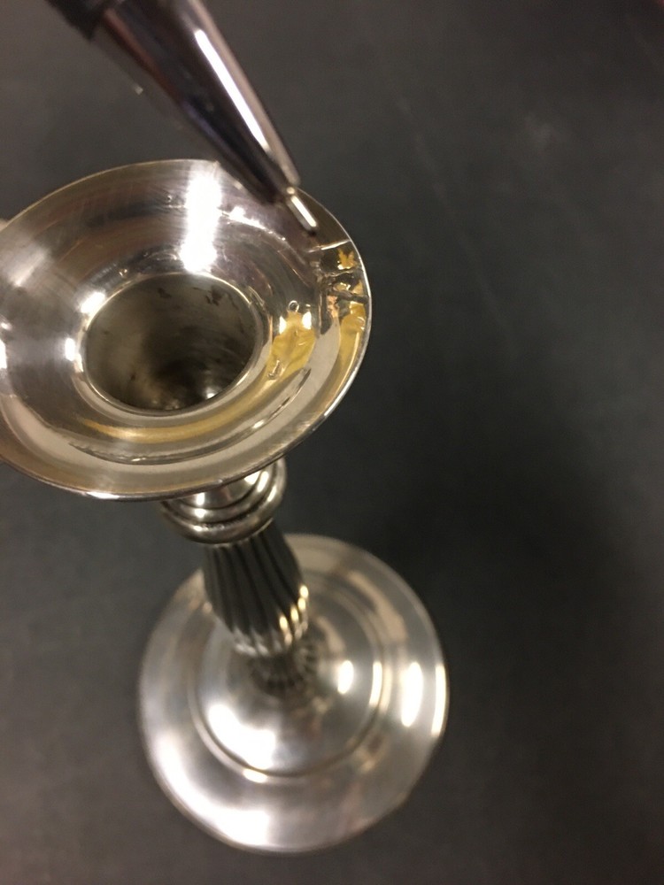 W. M. Rogers Silverplate Candlestick Holders 9"