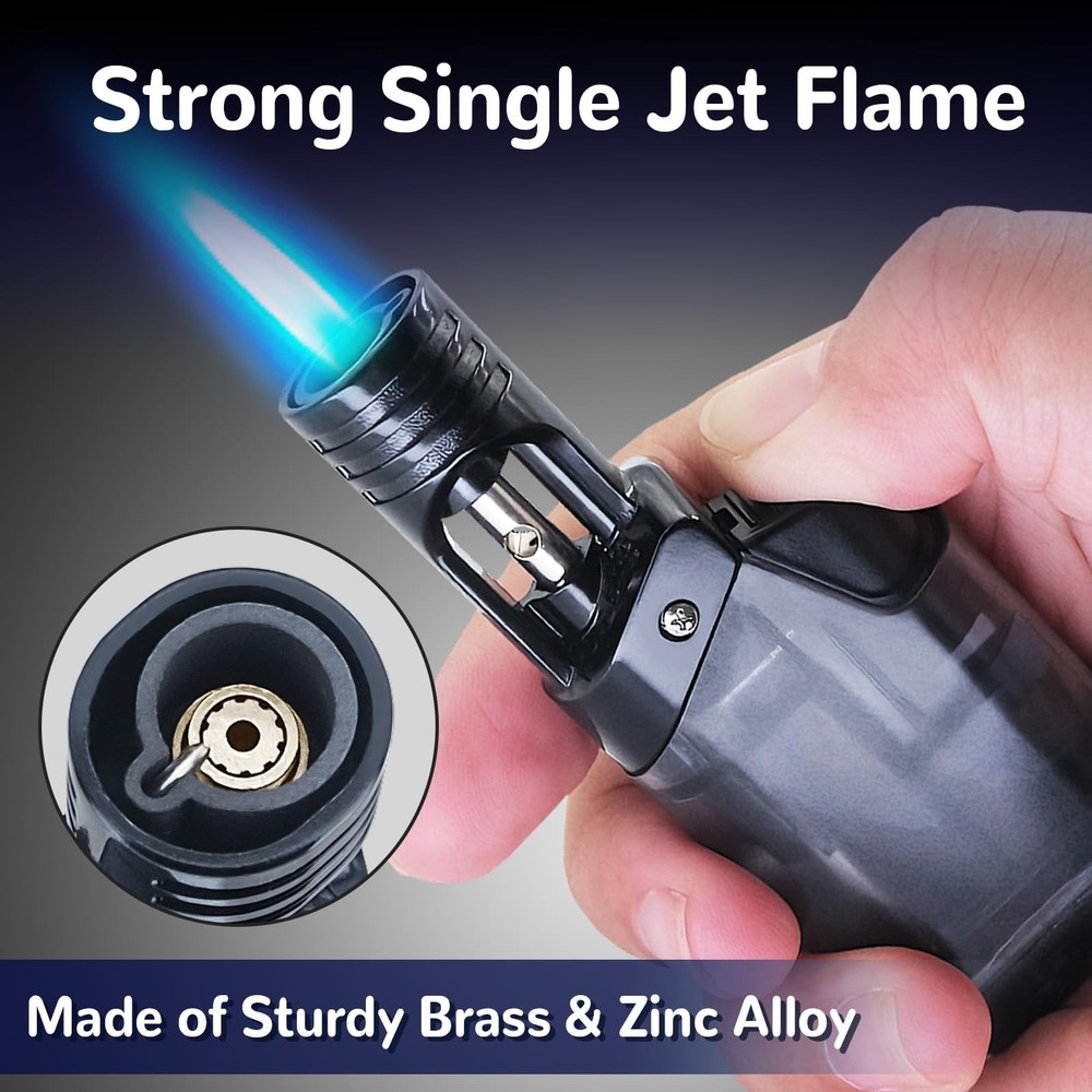 2 Pack Torch Lighter Mini Butane Multipurpose Utility Lighters with Wand Jet ...