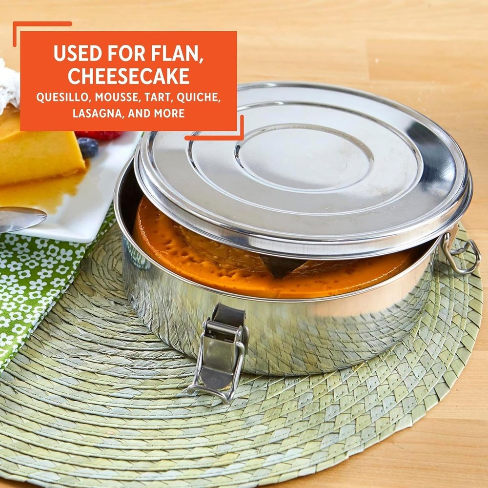 Imusa Flan Mold, 1.5Qt, Silver