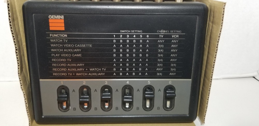 Gemini Cable VCR Video Control Center SC1500 Home Components NIB 6 Input