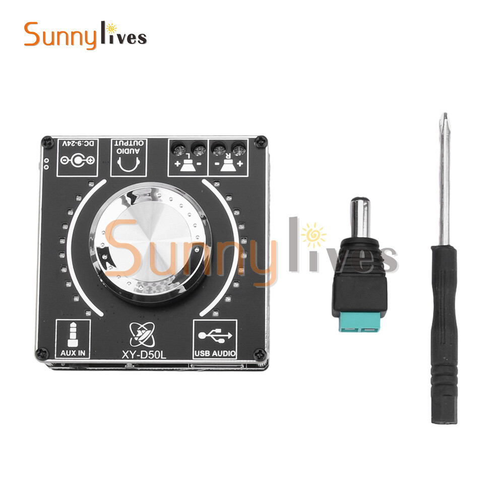 50W+50W Stereo Bluetooth Audio Digital Power Amplifier Board Module APP Control