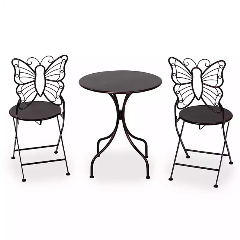 Kirkland’s Bronze Metal Bufferfly 3-pc. Bistro Set