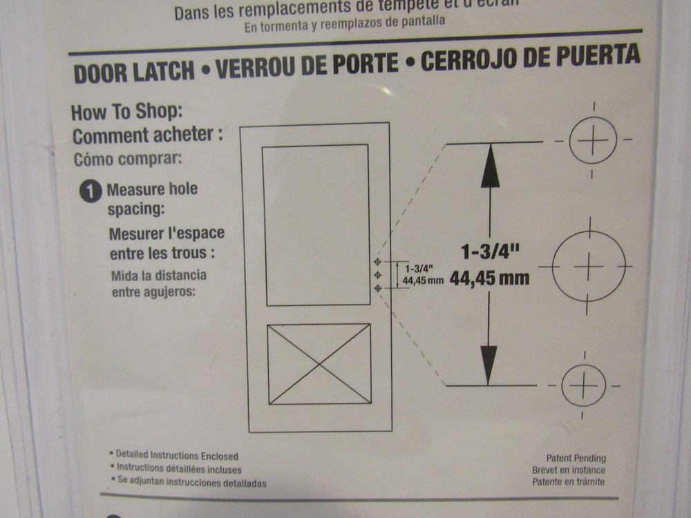 Wright Products VK333X3WH White Screen & Storm Door Latch with Key Lock Security