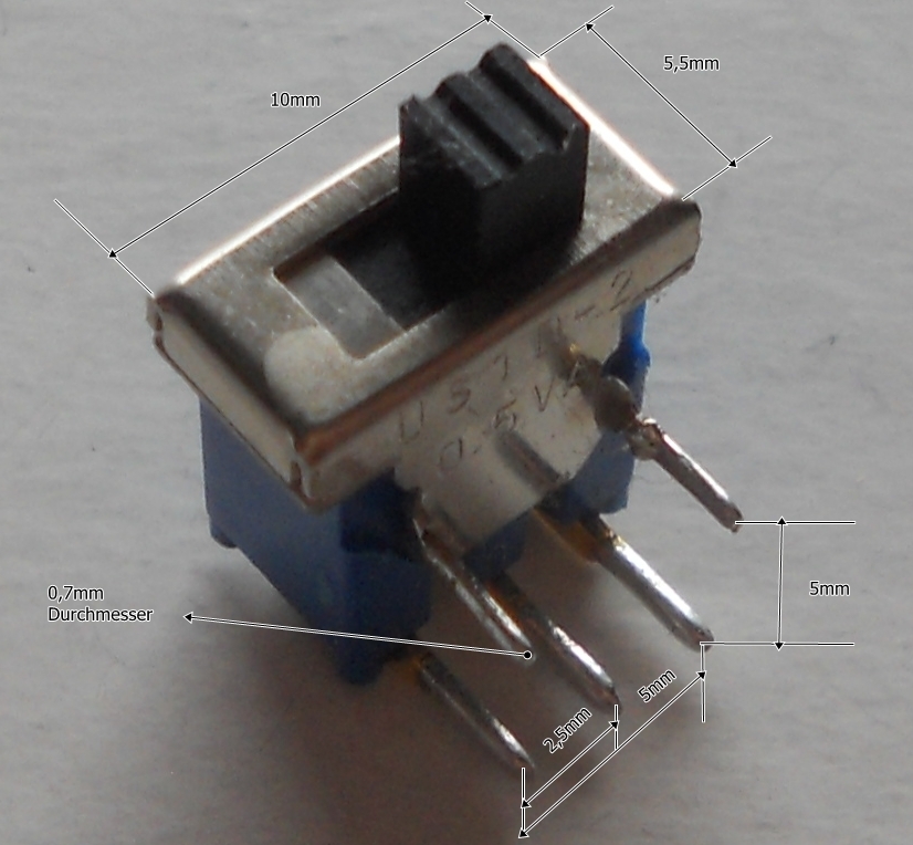 Slide Switch - Mentor - US1D-2 , 90°