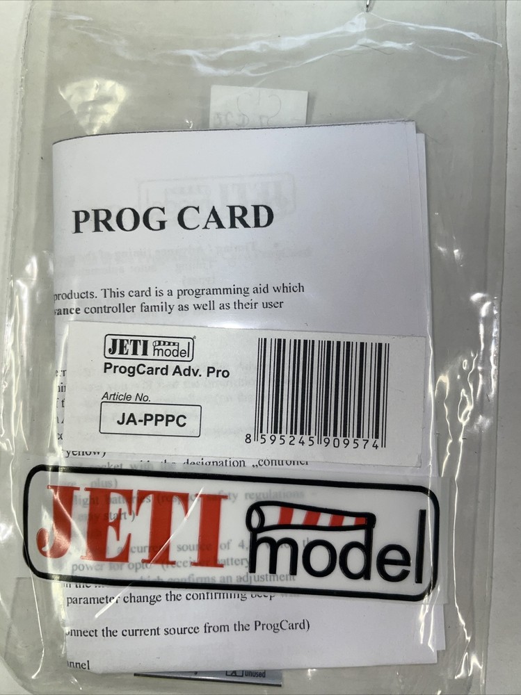 Jeti Advance Pro Prog Card •
