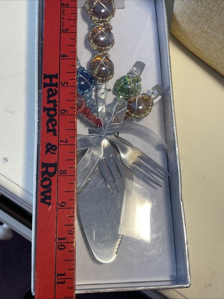 Wild Eye Designs 5-piece Beaded Wire-wrapped Serving Set - Multicolor Silvertone