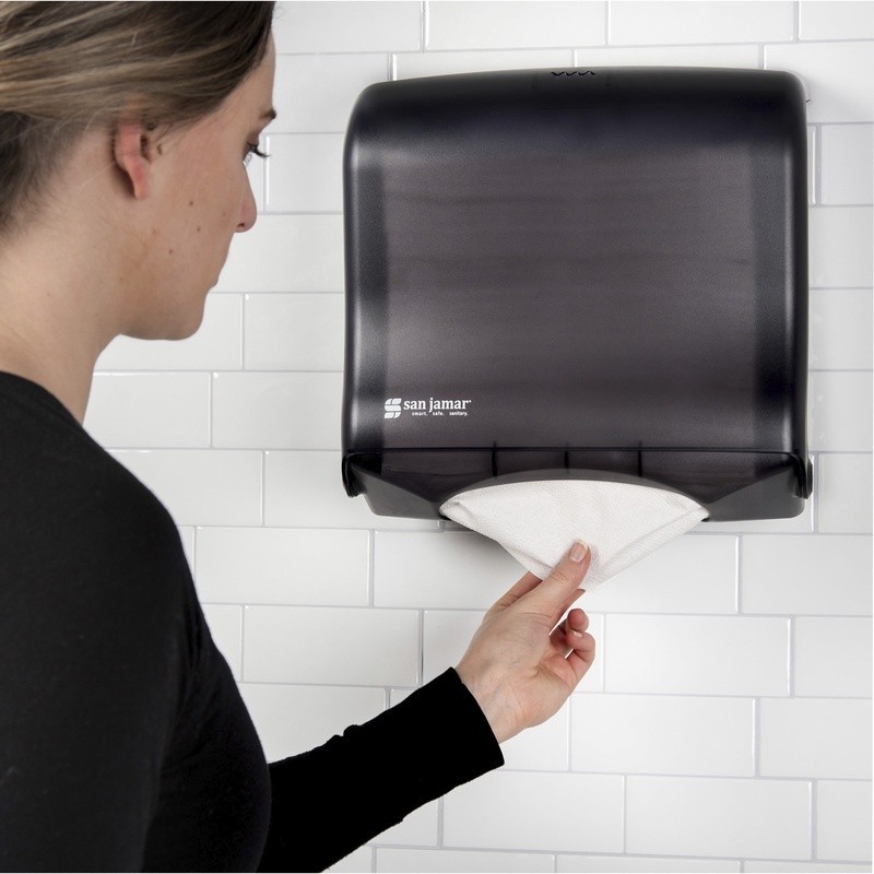 Compact Towel Dispenser C-Fold Multifold One-at-a-Time Minimal Assembly New