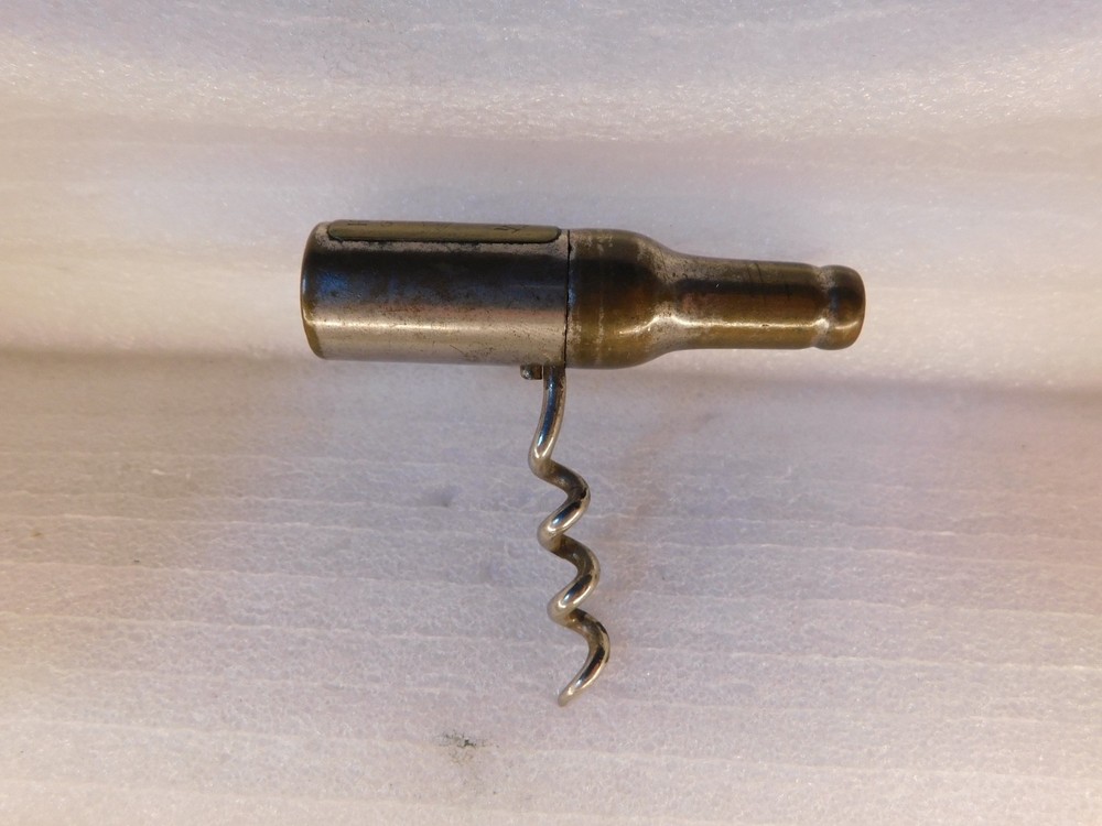 Old Anheuser Busch Beer Advertising Compact Corkscrew Opener
