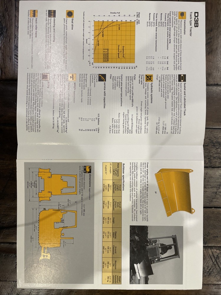 Caterpillar D3B Brochure ‘84