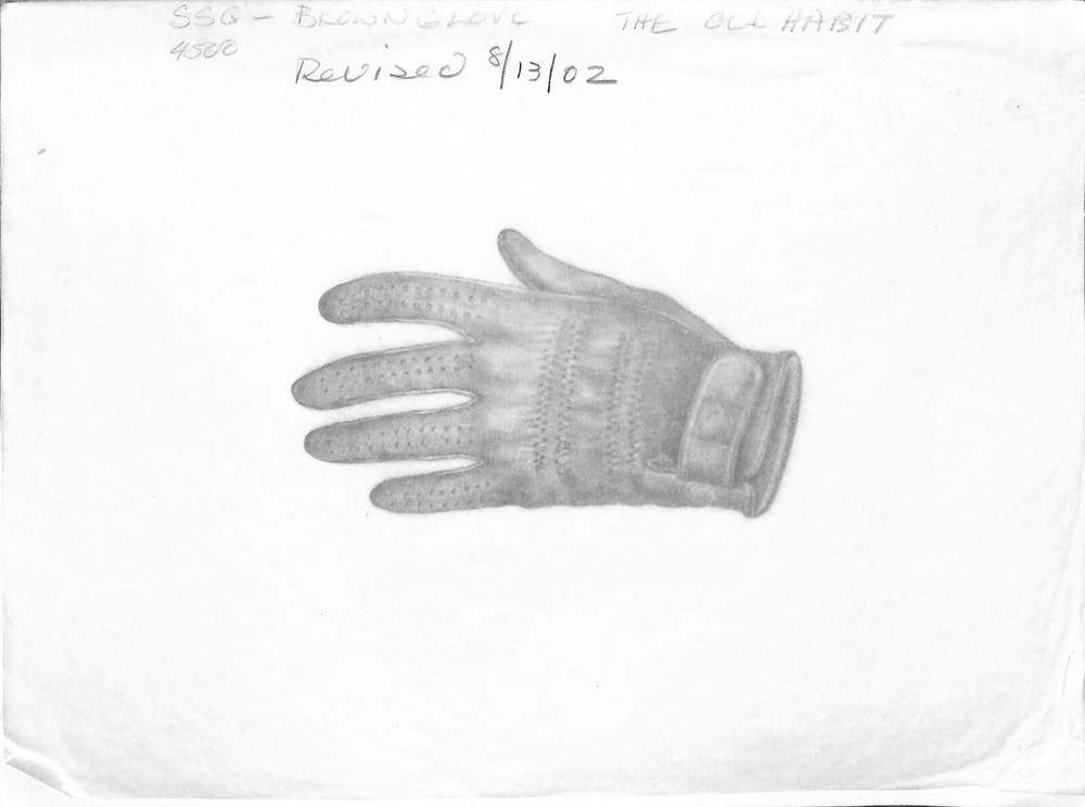 Brown Glove 2002 Graphite Drawing