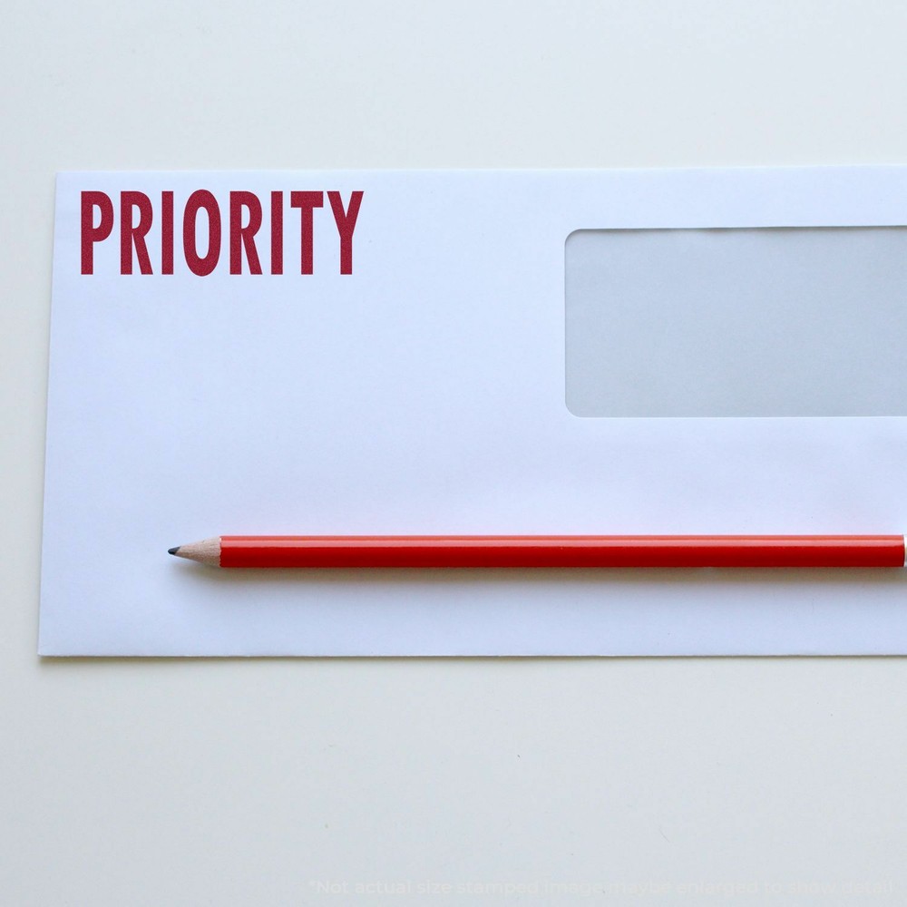 Priority Rubber Stamp Size 1/2" Tall x 1-5/8" Wide