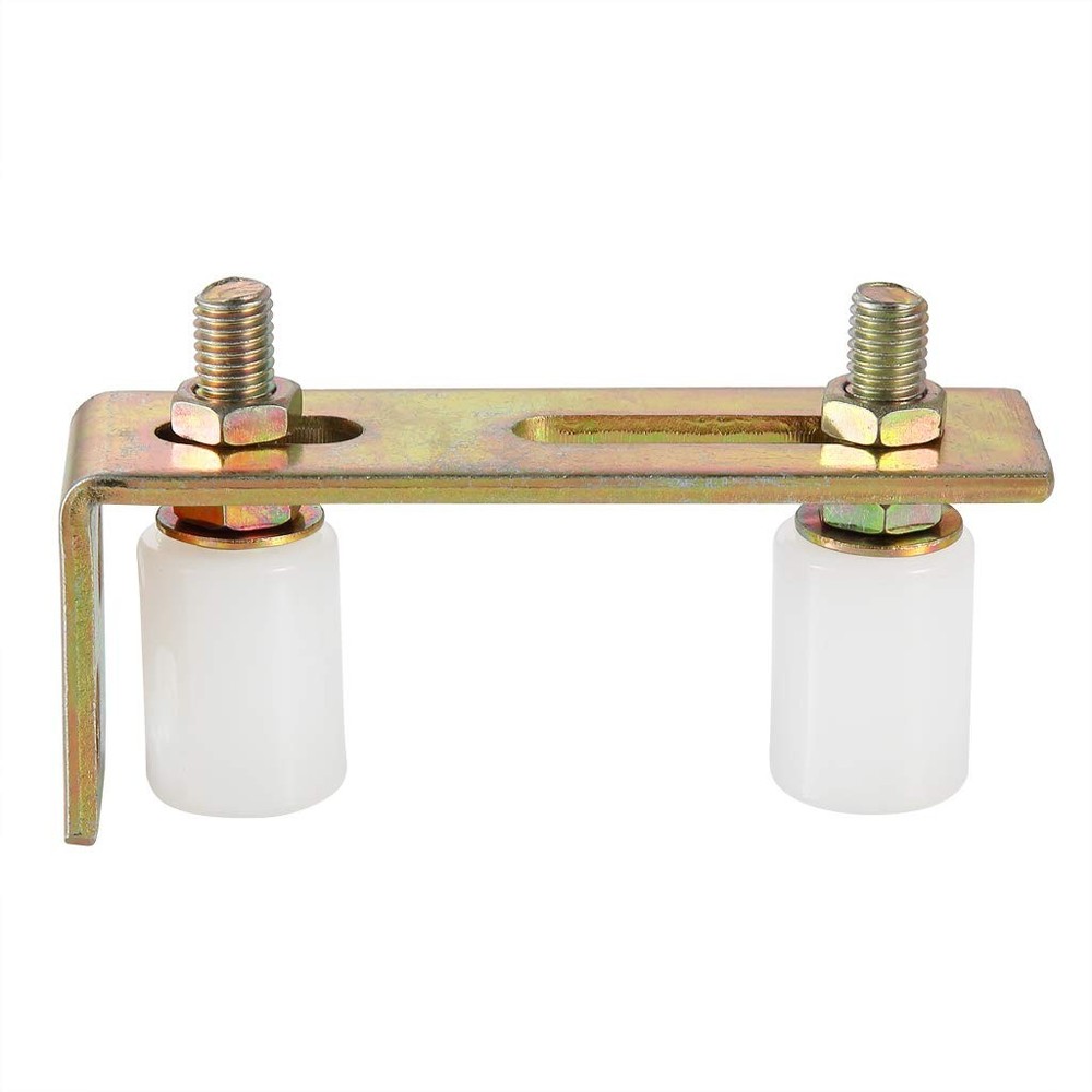 Skelang Slide Gate Guide Roller with L Post Bracket, Adjustable Dual Gold