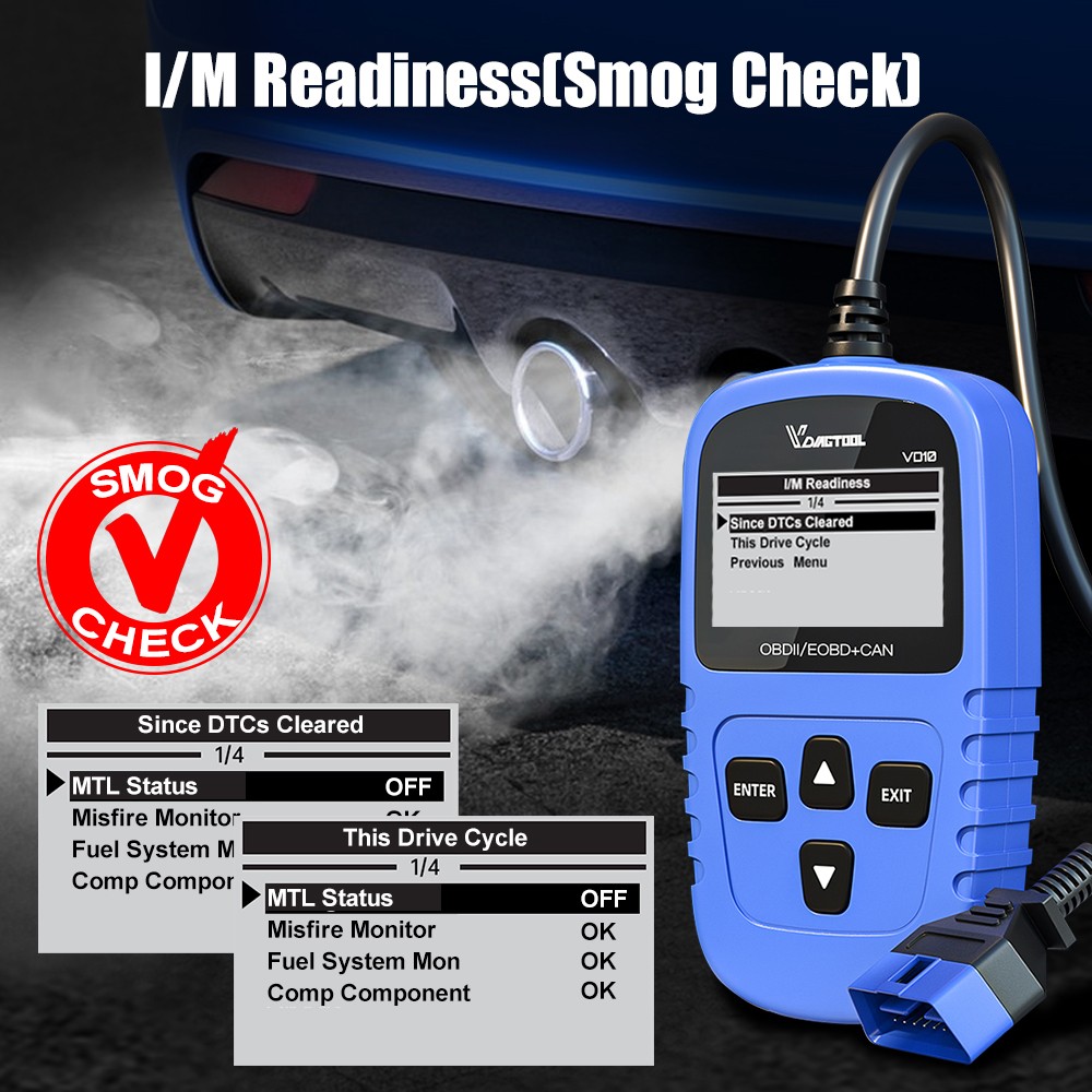 2026 VDIAGTOOL VD10 Code Reader OBD2 Scanner Diagnostic Read Engine Fault Code