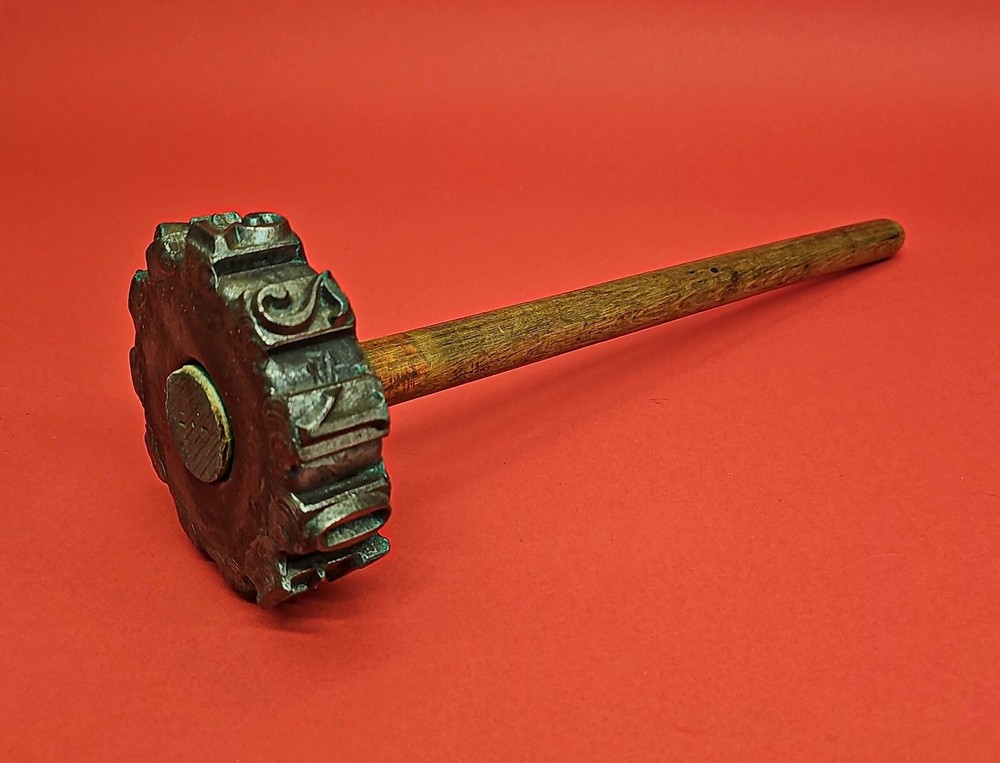 Antic Wood Log Marking Tool Hammer
