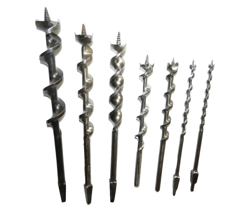 Vintage Group of 7 Auger Bits, Nice!