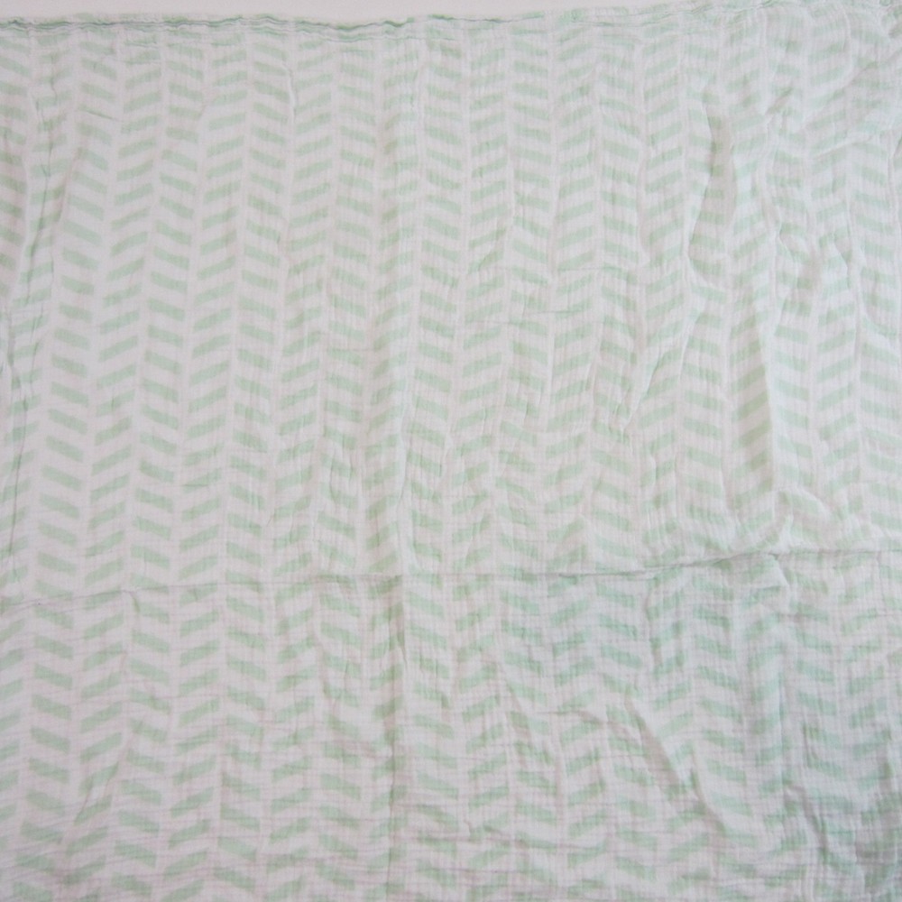 cloud island green dash Swaddle blanket