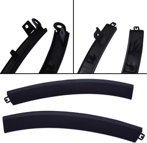 2 Pieces Left & Right Side Black Bumper Filler Front Replacement for 2007 2008 2