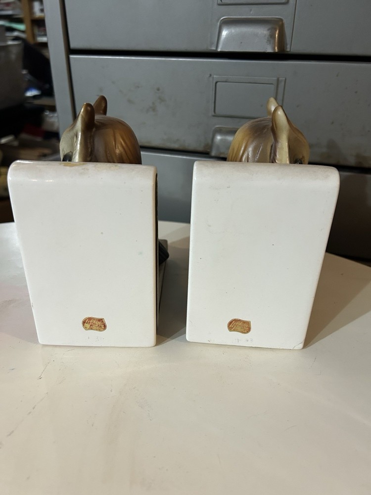 Vintage Owl Library Bookends Kitschy
