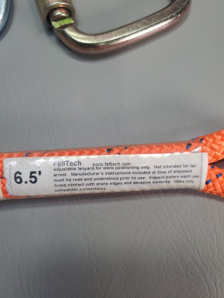 Falltech Tower Climber 6.5' Adjustable Positioning Lanyard Orange