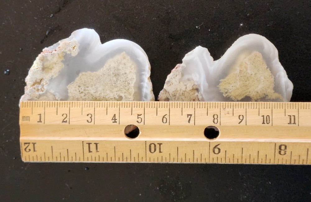 Agate Slabs Pair With Plume