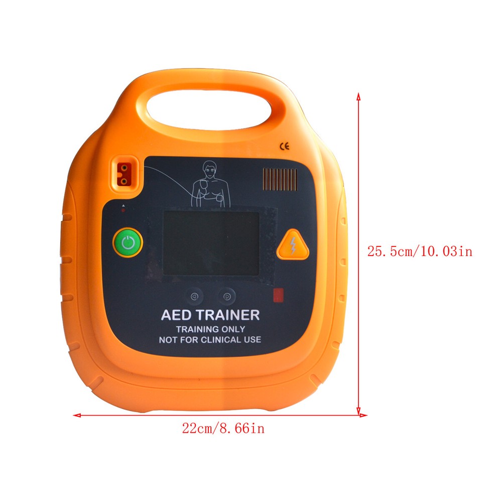 Rechargeable AED Trainer Automatic External AED Simulator Emergency with LCD