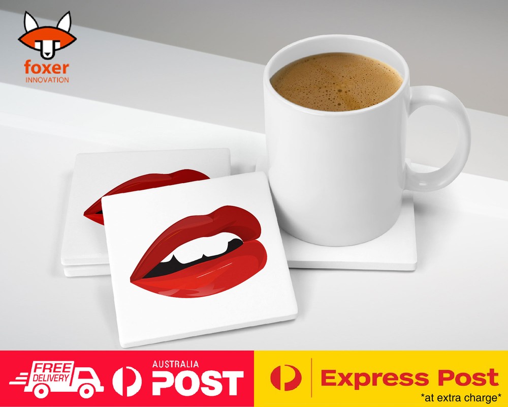 COASTER COFFEE DRINKING MAT|SEXY FEMALE LIPS 1