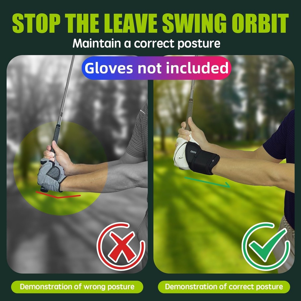 Adjustable Golf Wrist Training Aid for Swing Correction and Alignment Practice