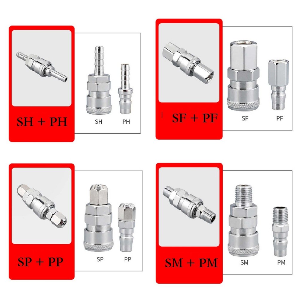 Air Line Fitting Air Tool Connector Mechanical Applications Easy Installation