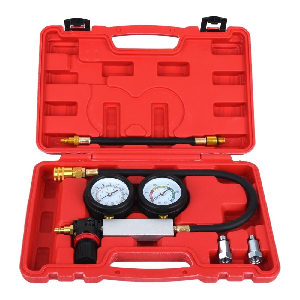 Cylinder Leak Down Tester Petrol Engine Compression Gauge Diagnostics Test Tool
