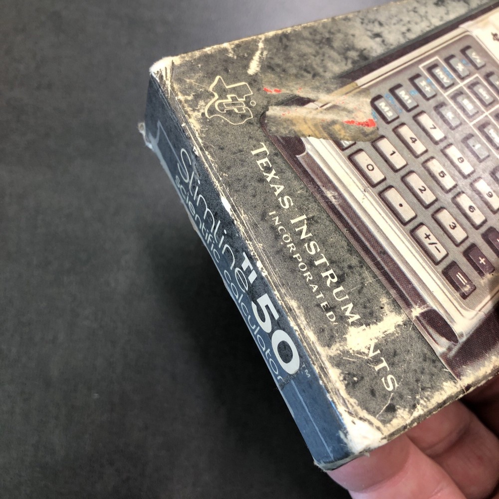 Vintage 1970s TEXAS INSTRUMENTS TI-50 ~ BOX ONLY