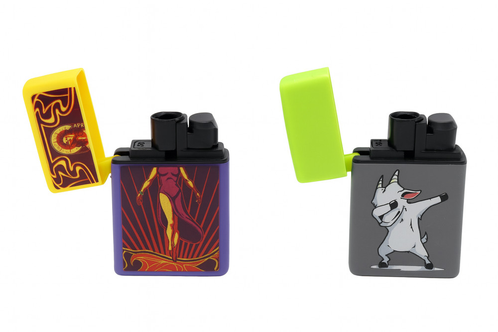 Zengaz Jet Torch Lighter – 2 Count | Mixed Colors & Designs | Refillable