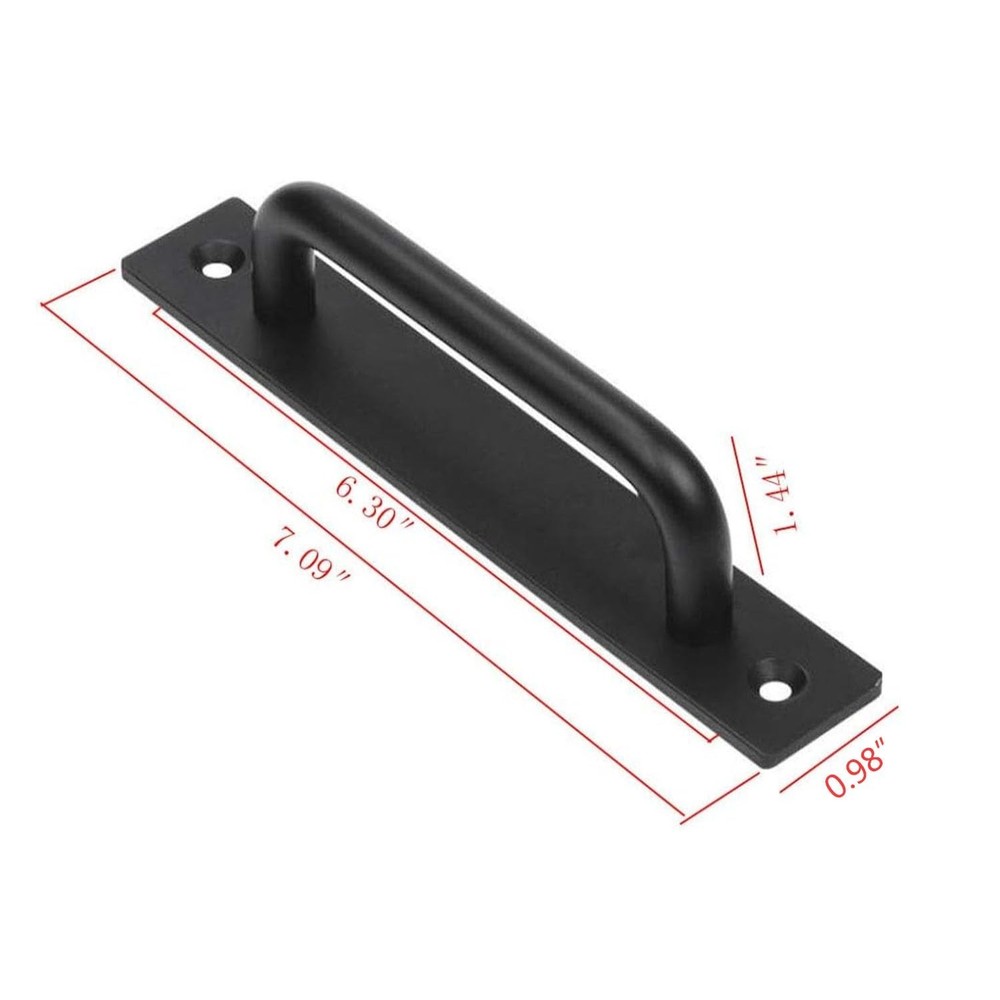Metal Heavy Duty Barn Door Handle Flush Long Base Handle Pulls for Gate Shed ...