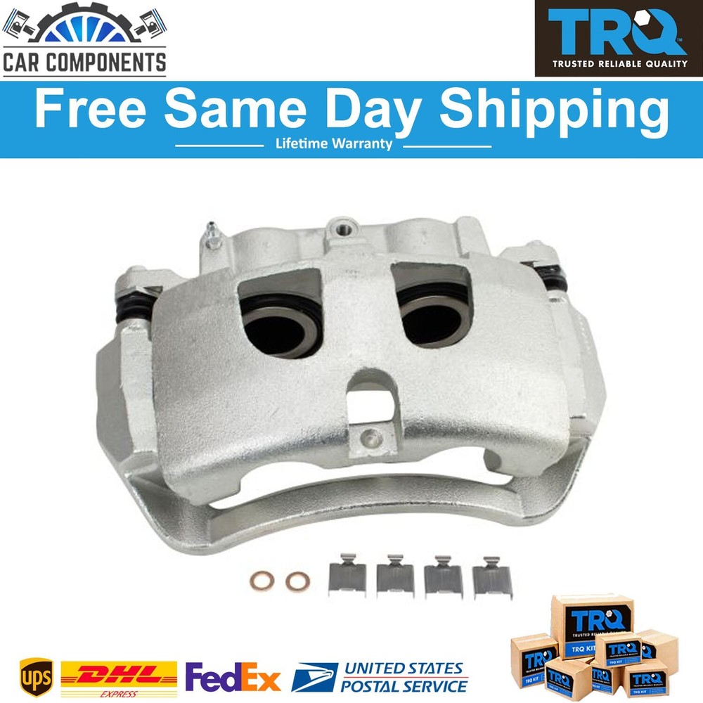 TRQ New Driver Side Brake Caliper with Mounting Bracket For 2008-2020 Dodge