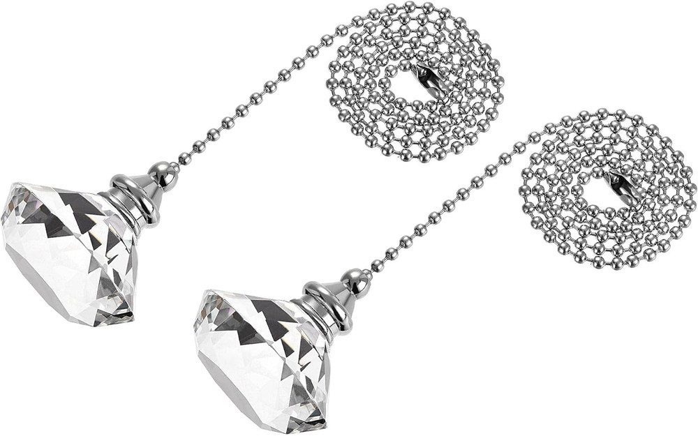 20 Inch Ceiling Fan Pull Chain, Decorative Crystal Fan Pull Chain Ornament Exten