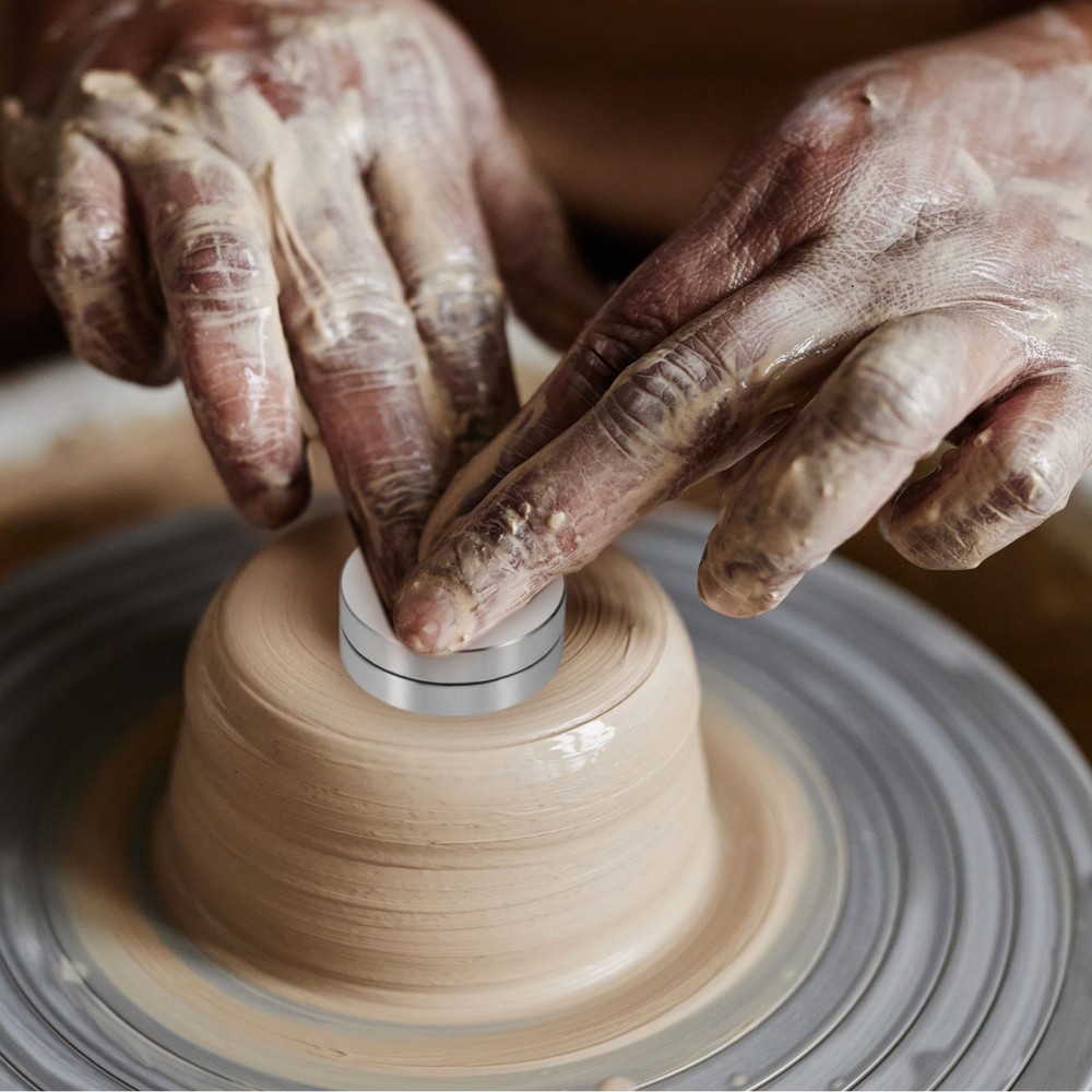 50mm Ceramic Clay Pottery Wheel, 2pcs Trimming Tools