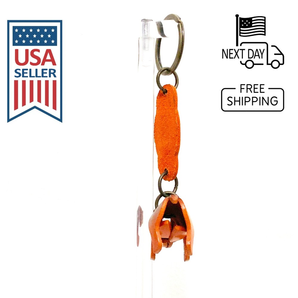 Hippo Handmade Leather Keyring