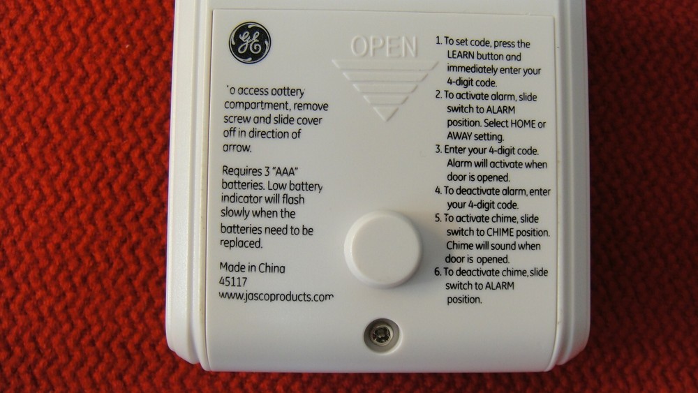 New GE Keypad Controlled Door Alarm Programmable 4-Digit Code Sensor
