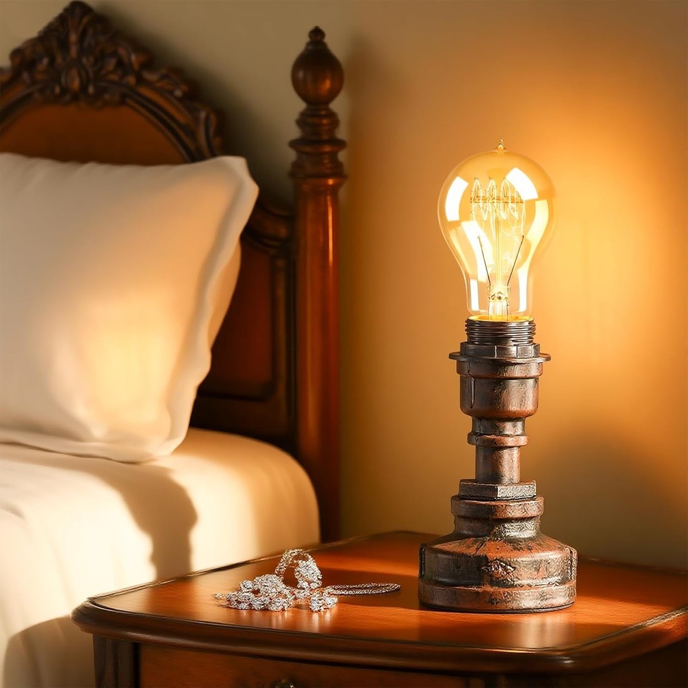 3 Pack A19 Edison Light Bulbs 60W, Warm Amber, E26 Base 60w-3PCS, Amber