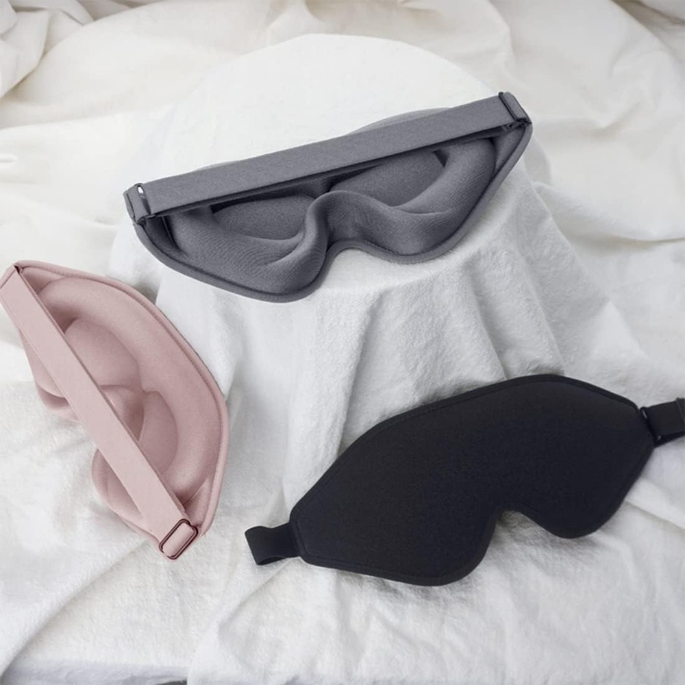 3D Contoured Sleep Mask - 99% Light Blocking, Adjustable & Breathable Pink