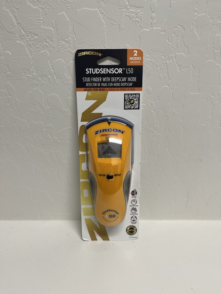 Zircon StudSensor L50 Edge Finding Electronic Stud Finder Sensor w/Deep Scan New