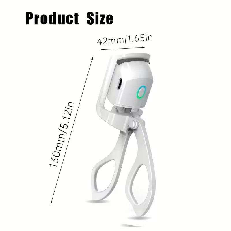 USB Powered Electric Eyelash Curler Safe Heated Lash Tool