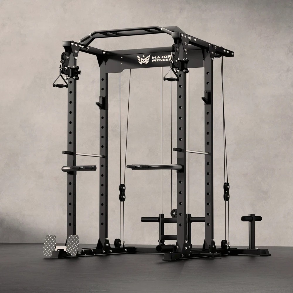Major Lutie Power Cage PLM03 1400 lbs Multi-Function Power Rack (Black)