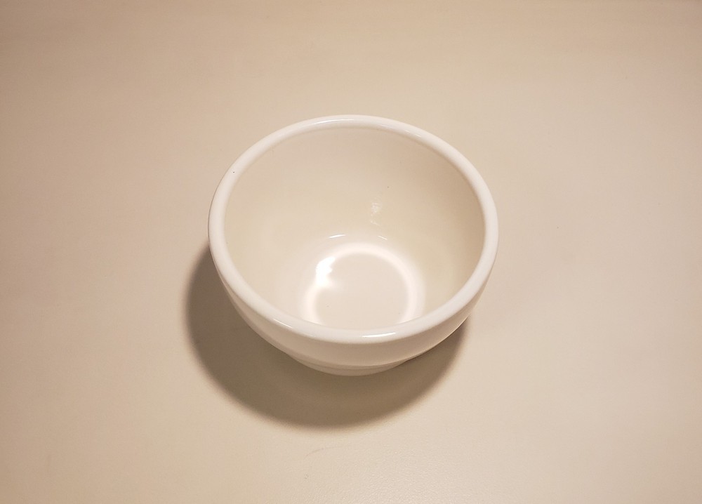 Bright White China Bouillon Cup
