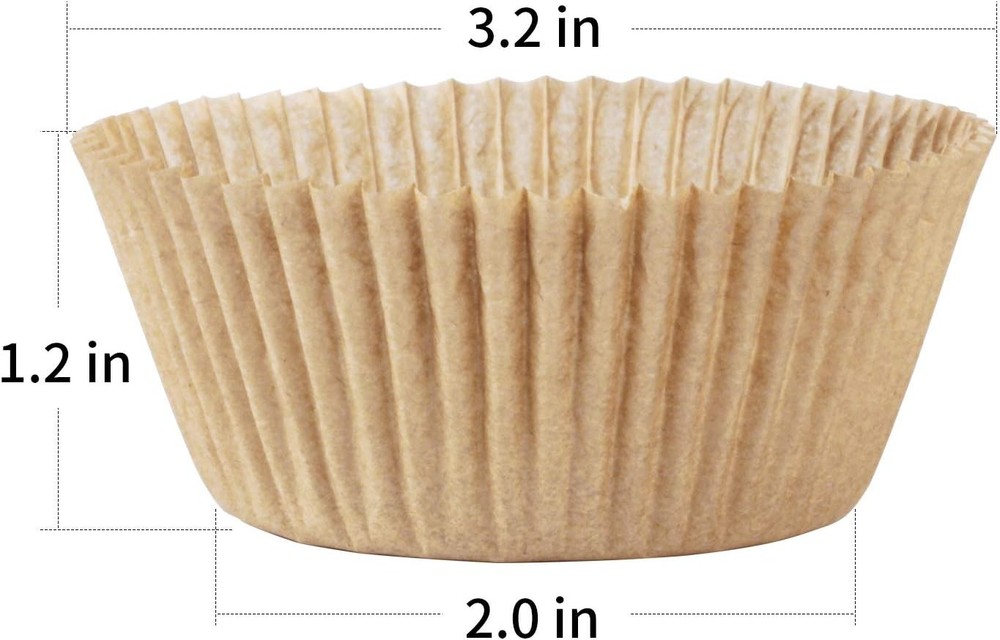 Caperci Standard Natural Cupcake Liners 500 Count, No Standard,