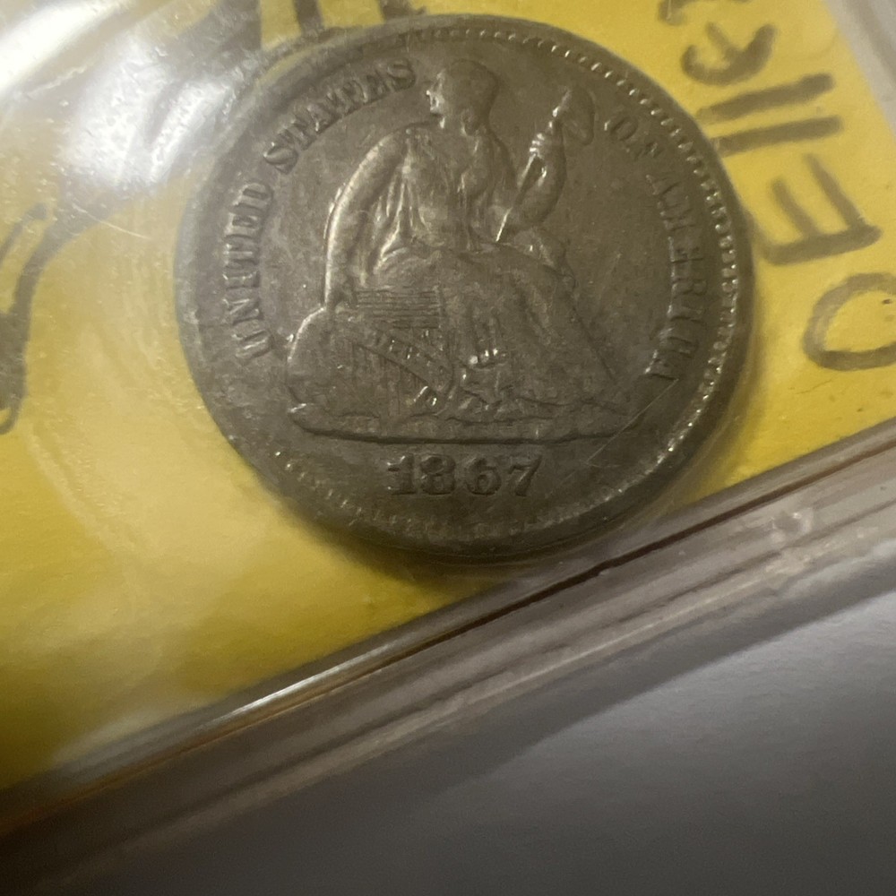 1867-S Seated Liberty Half Dime VF - Rare