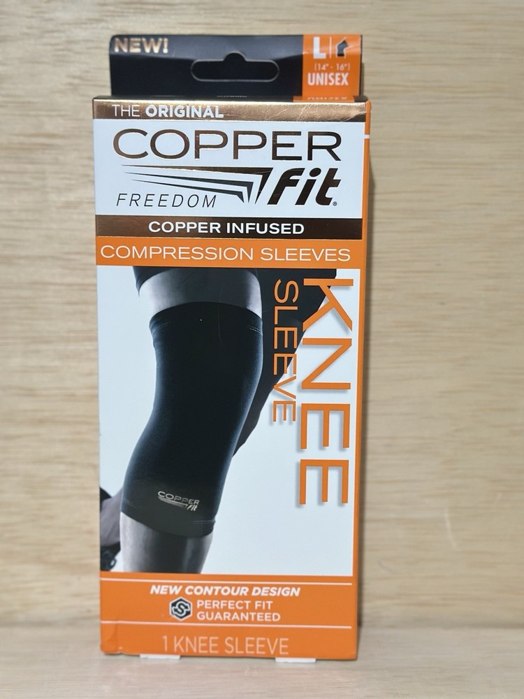 Copper Fit—Large Knee Compression Sleeve - Black